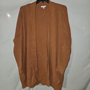 Women's Pumpkin Open-Front Sweater
